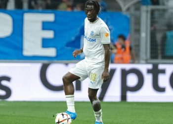 Bamo Meité, l'une des rares satisfactions de l'OM contre l'Olympiakos (site OM)